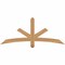 Ekena Millwork Alberta Smooth Timber Gable Bracket, Western Red Cedar, 60"W x 25"H x 3 1/2"D x 3 1/2"F, 10/12 Pitch GBW060X25X0404ALB00SWR - alternate 1